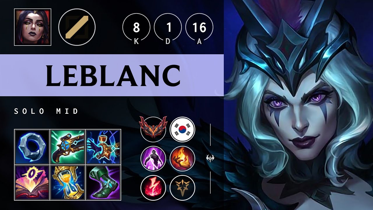 LeBlanc Mid vs Aurora - KR Grandmaster Patch 25.17