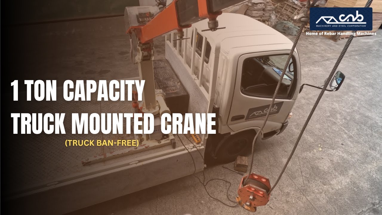 Truck mounted crane with 1 ton capacity