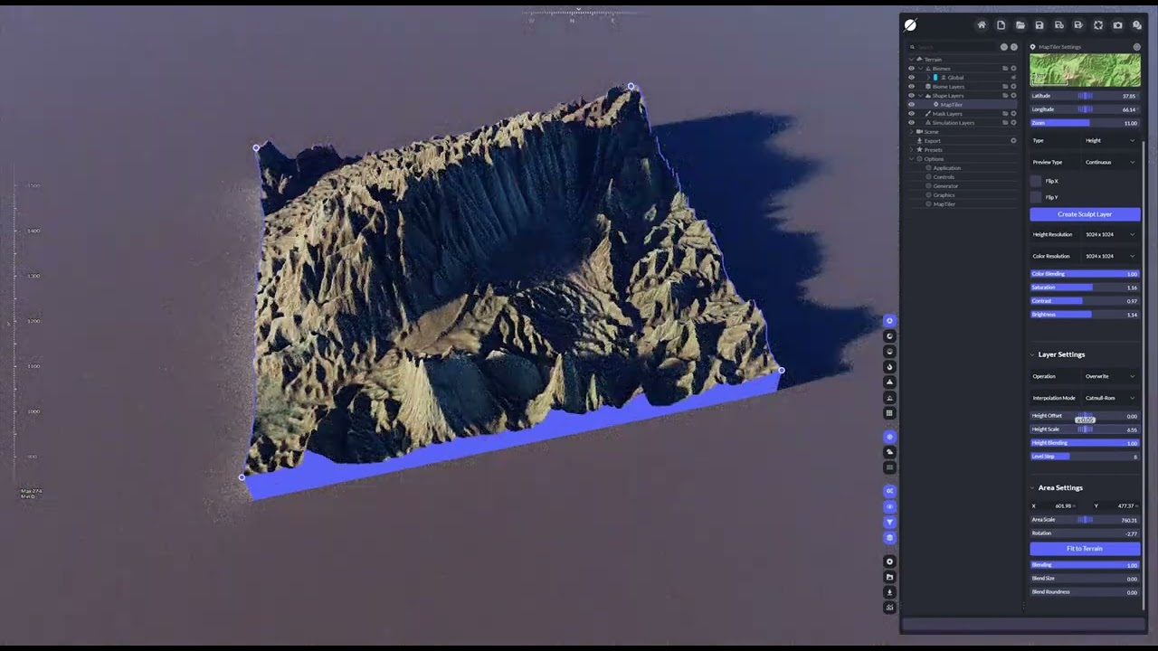 World Creator - MapTiler Layer