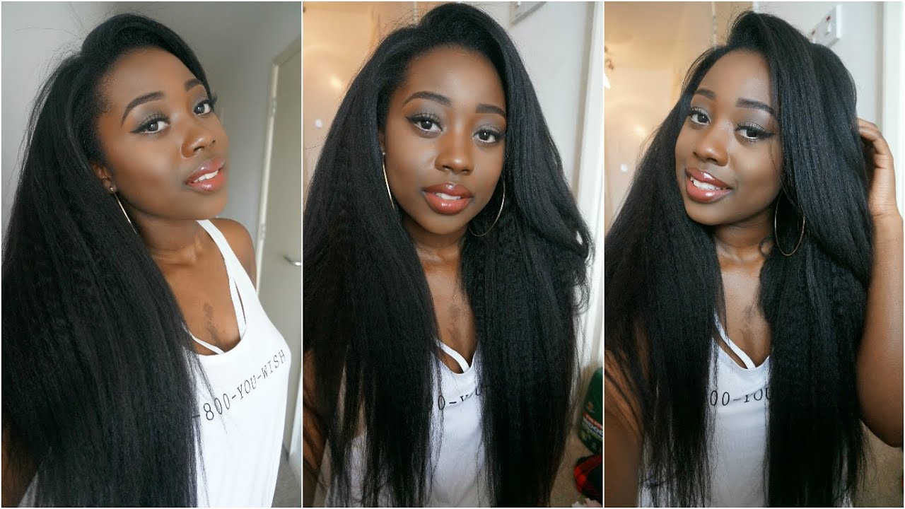 BEST Realistic looking Kinky Straight Hair Extensions! Aliexpress Rosa Queen