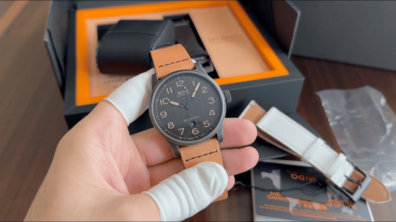 Часы Mido Multifort Escape Horween Special Edition Ref. M0326073605099 44 мм с дополнительными ре...