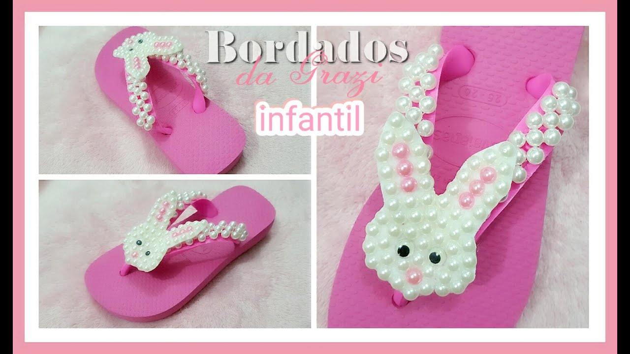 Chinelo Infantil modelinho Páscoa com um lindo COELHINHO
