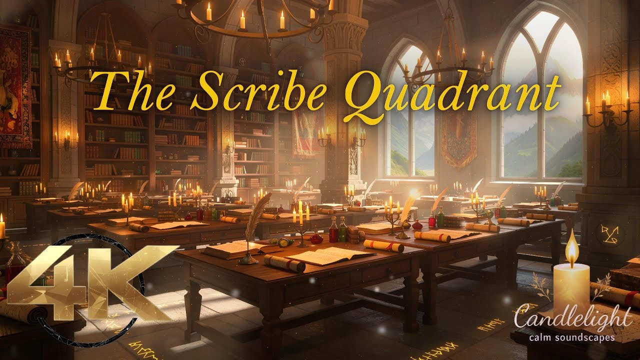 The Scribe Quadrant ✒️ Fourth Wing Inspired Ambience for Study & Focus | 4K