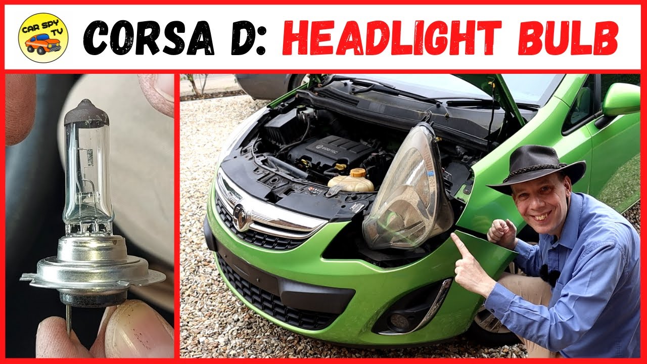 Vauxhall Corsa D: Как заменить лампу в фаре (Opel Corsa D)