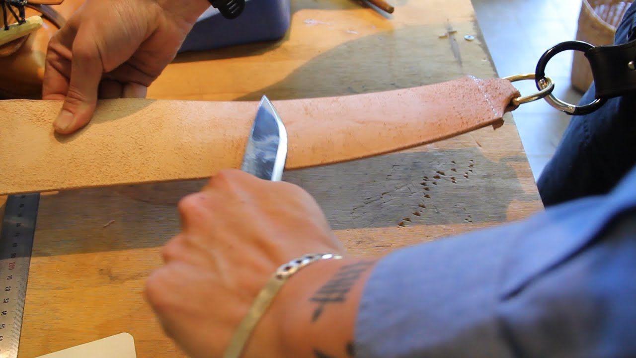 Leather strop for knife or razor sharpening | Making a strop | Leatherwork