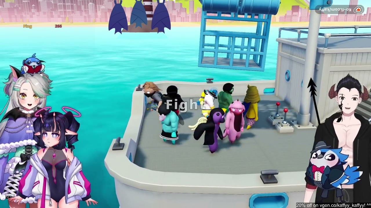 [Gang Beasts] I will be the best beast in the gang! ^^ w/ @umekotsukino @jaybirbgames @fabiablo