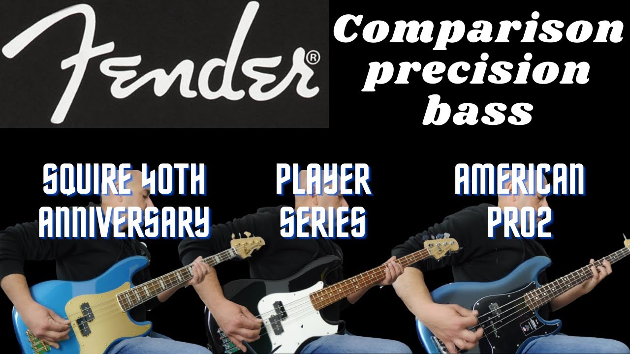 Precision Bass Comparison (Squier 40th vs Player Series vs American pro2)