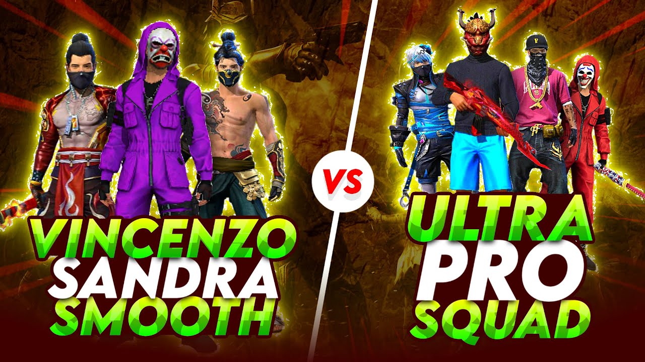 Vincenzo, Sandra & Smooth Vs Ultra pro Squad || Free Fire Intense Awm Gameplay - Nonstop Gaming