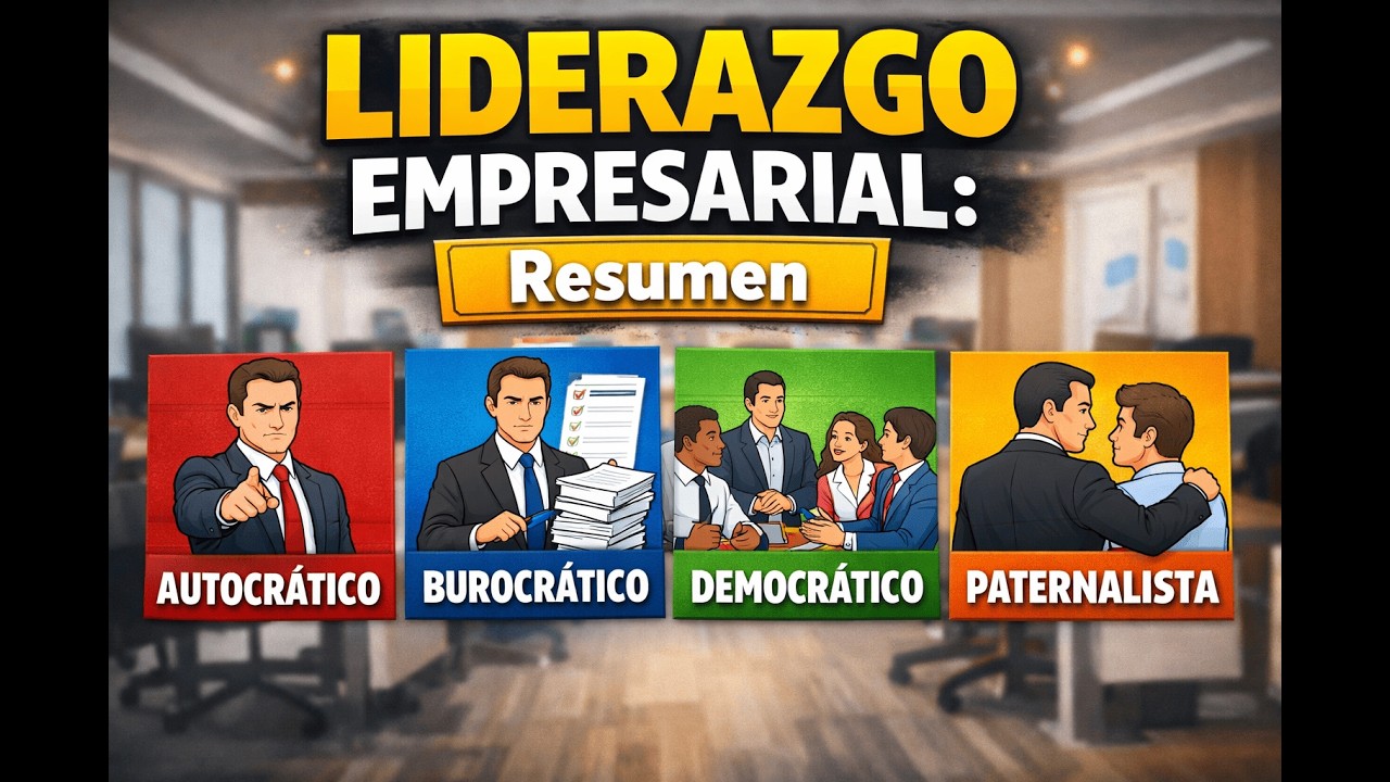 PROFE ADMIN #8 - LIDERAZGO EMPRESARIAL: Resumen | Autocrático, Burocrático, Democrático, Paternal...