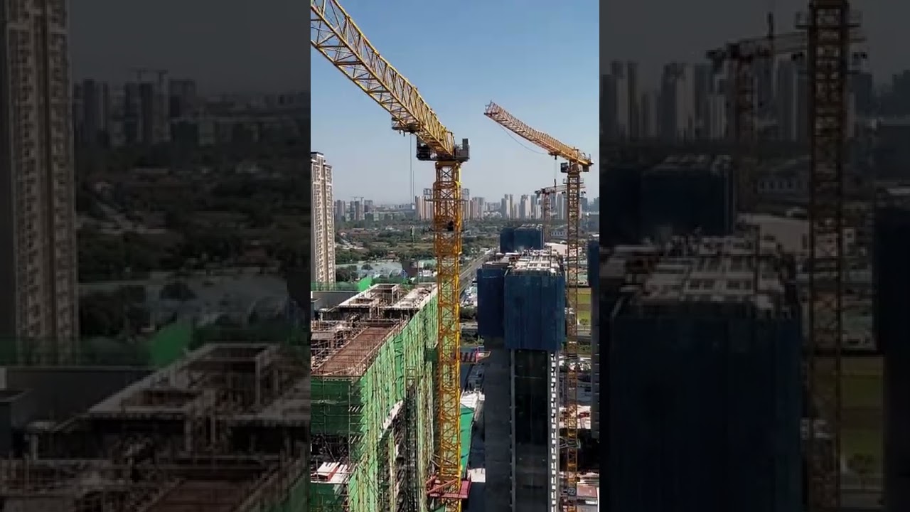 Tower crane pouring concrete#shorts