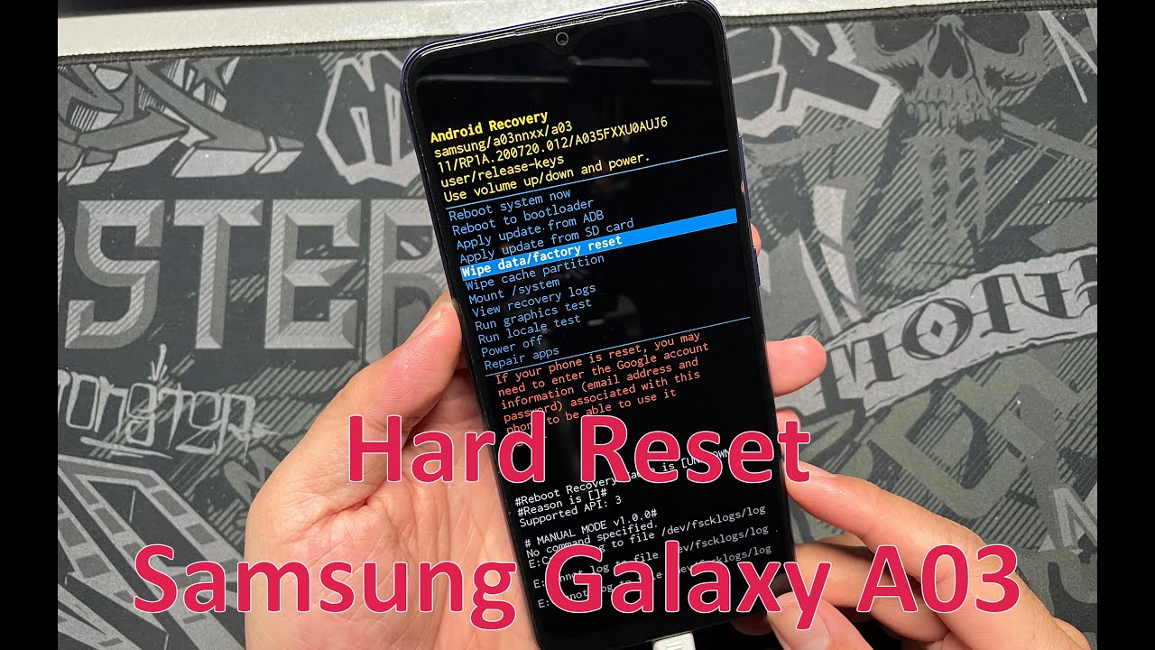 How to Hard Reset Samsung Galaxy A03