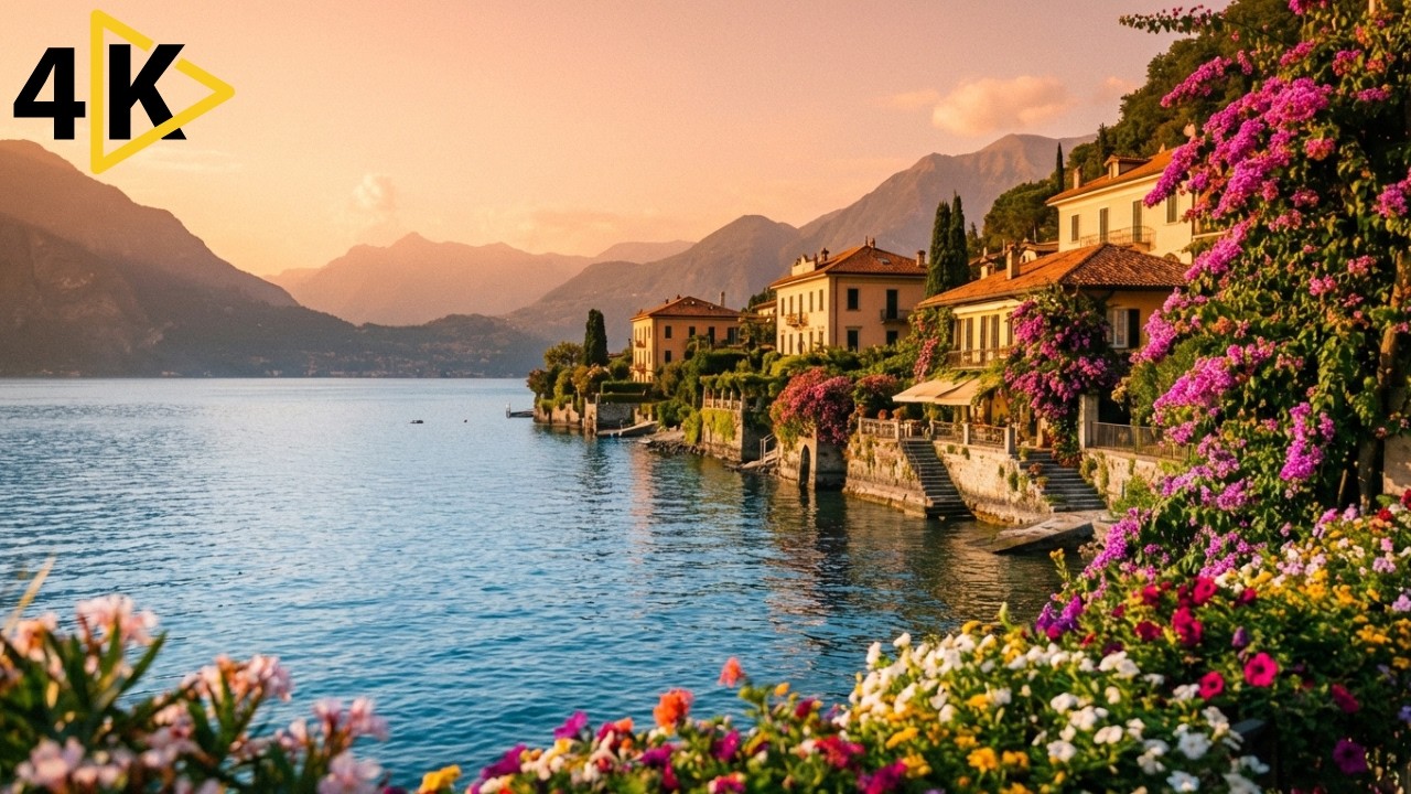 🎶 Italian Vibes & Mediterranean Music 🎶 2+ Hours Scenic Amalfi Coast Relaxing Scenery 4K