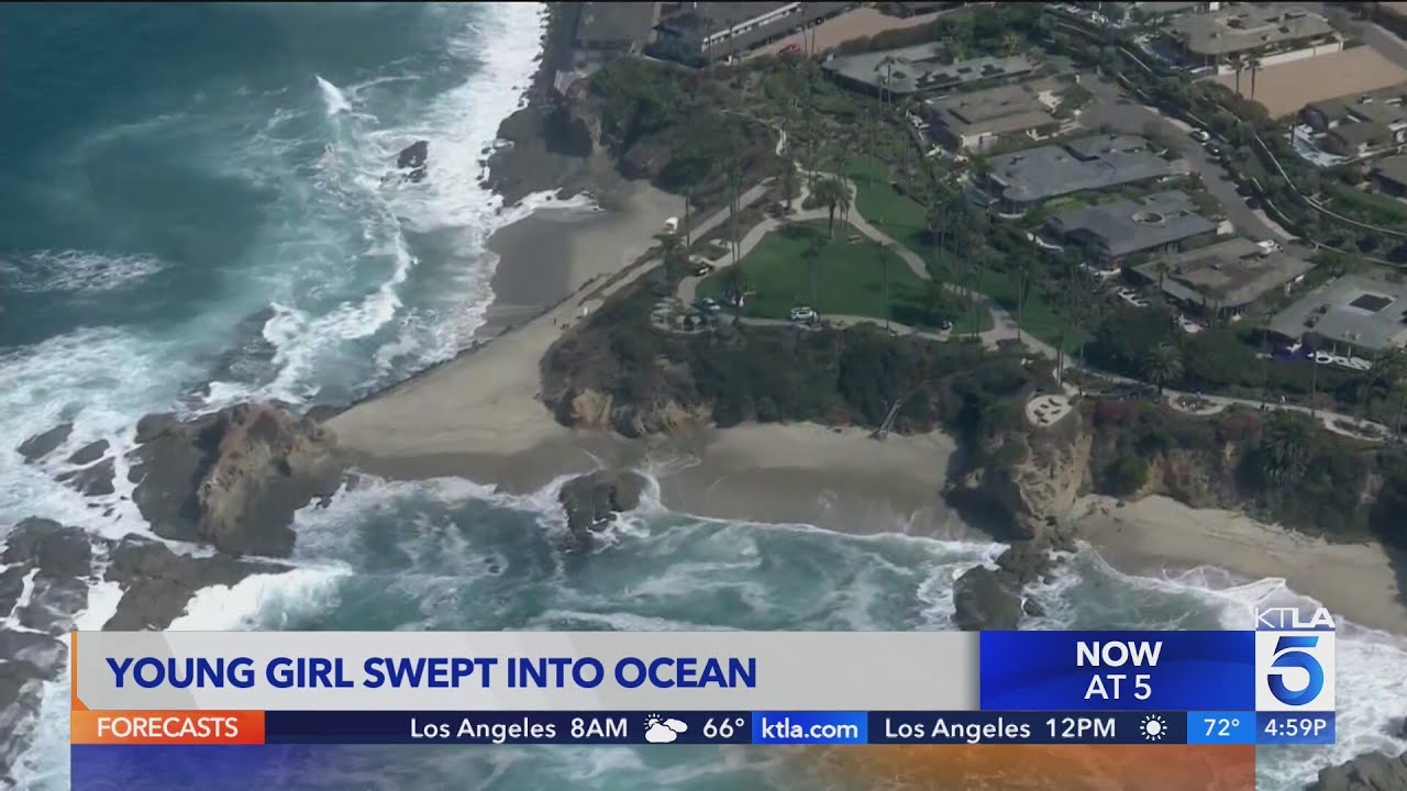 Young girl swept into ocean in Laguna Beach