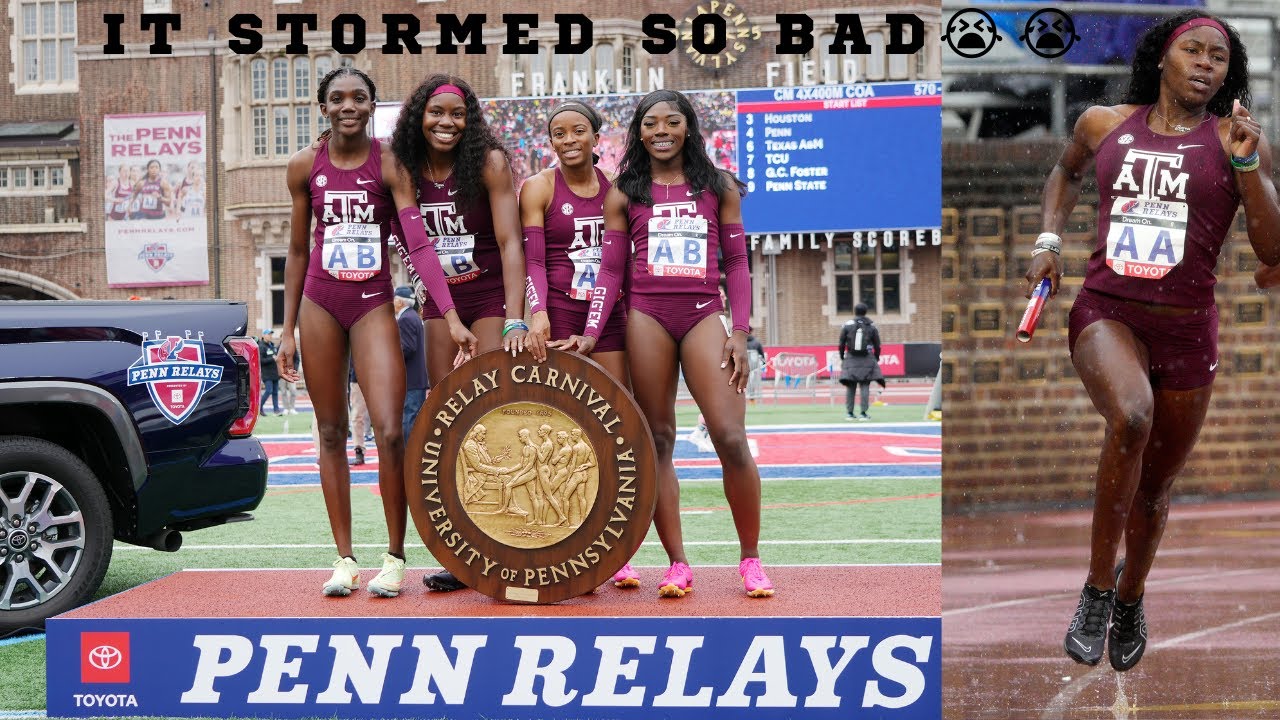 MEET VLOG: PENN RELAYS🥳 | Travel, 4x400m Relay, Rain, Food |