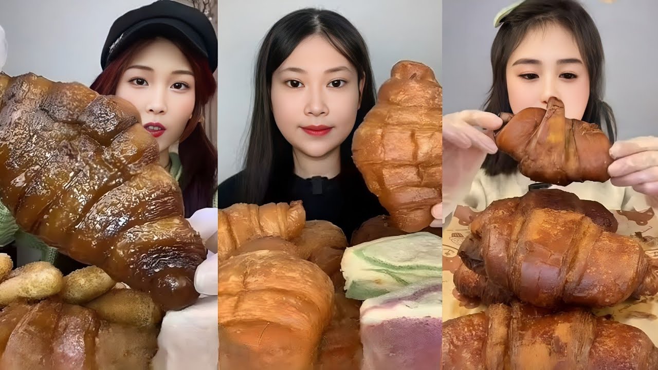 ASMR FRIED CROISSANT COLLECTION MUKBANG 고기 먹방 | SAVORY MUKBANG | EATING SHOW