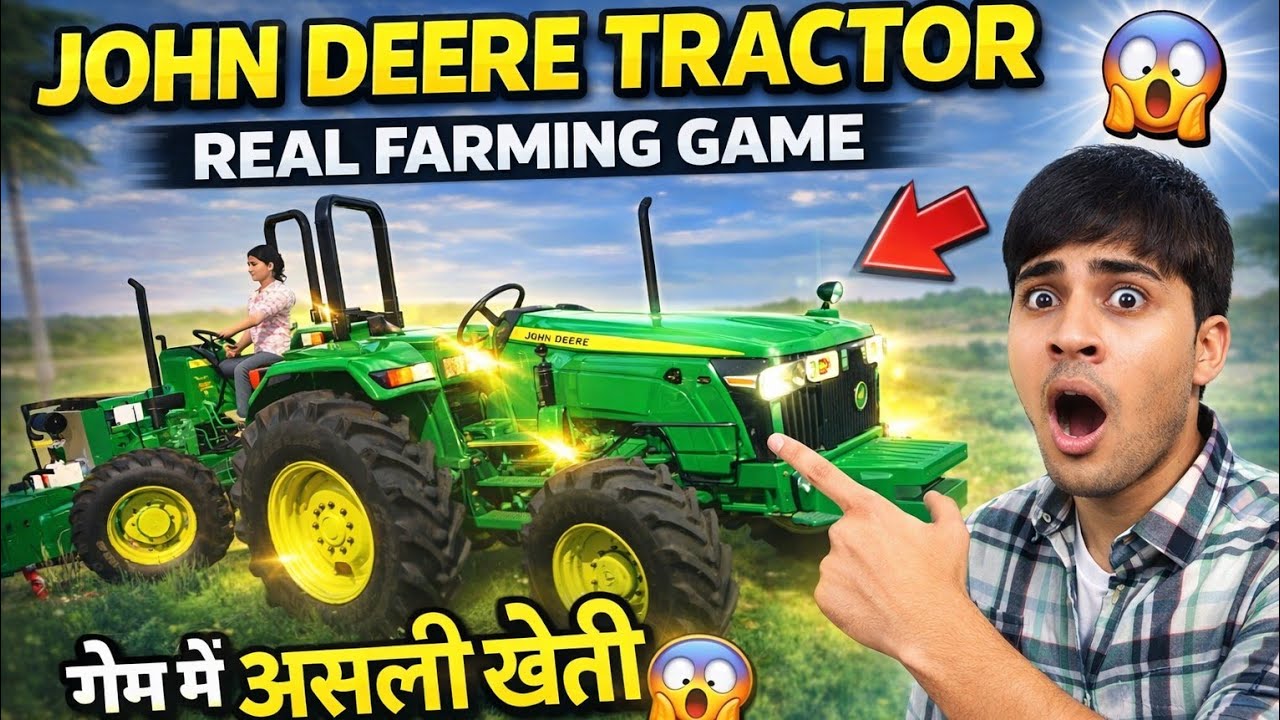 गेम में असली खेती 😍 John Deere Tractor Farming Simulator Gameplay