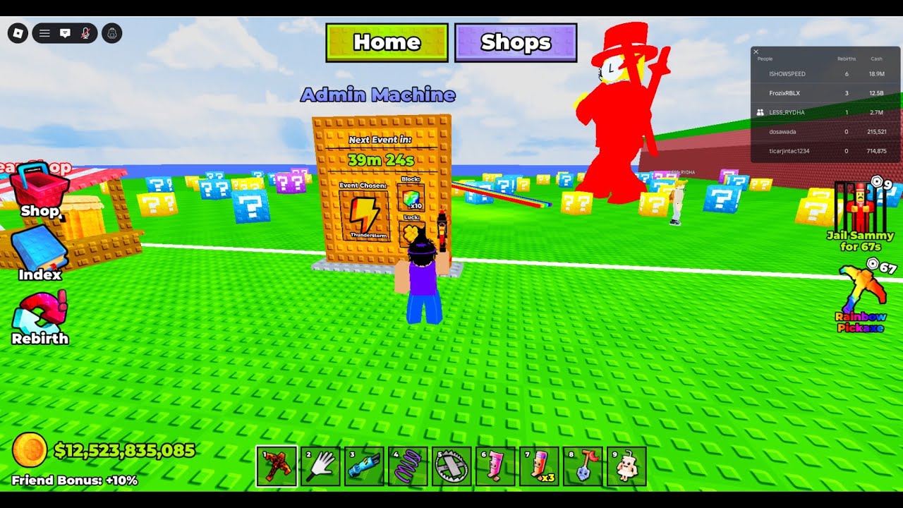 Playing games like escape the tsunami and steal a brainrot