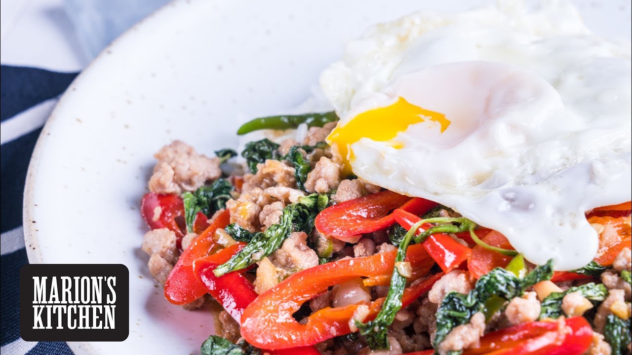Thai Pork & Basil Stir-fry  - Marion's Kitchen