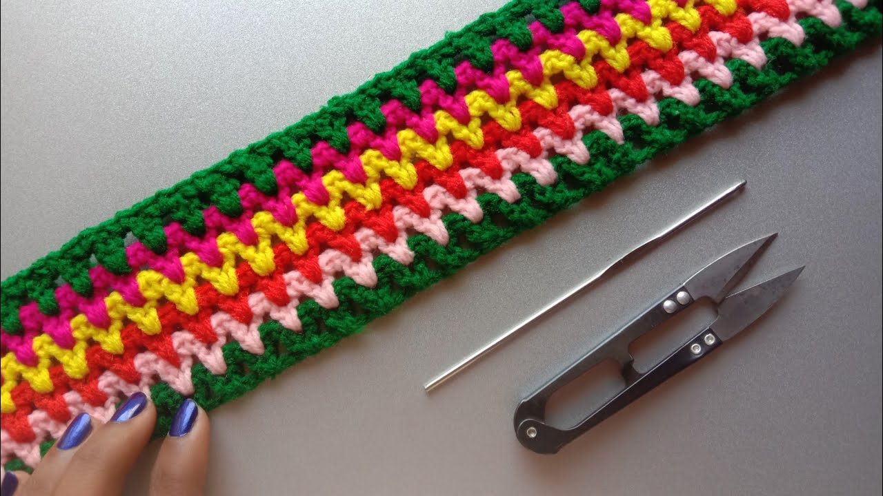 Multi Color Toran Patti # Toran Patti # Crochet # Woolen Toran Patti # Jhalar Patti # woolen design
