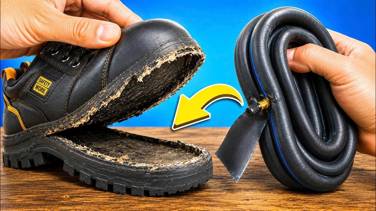 🔥 A Shoemaker's Secret: Fix Any Loose Shoe Sole with an Old Inner Tube