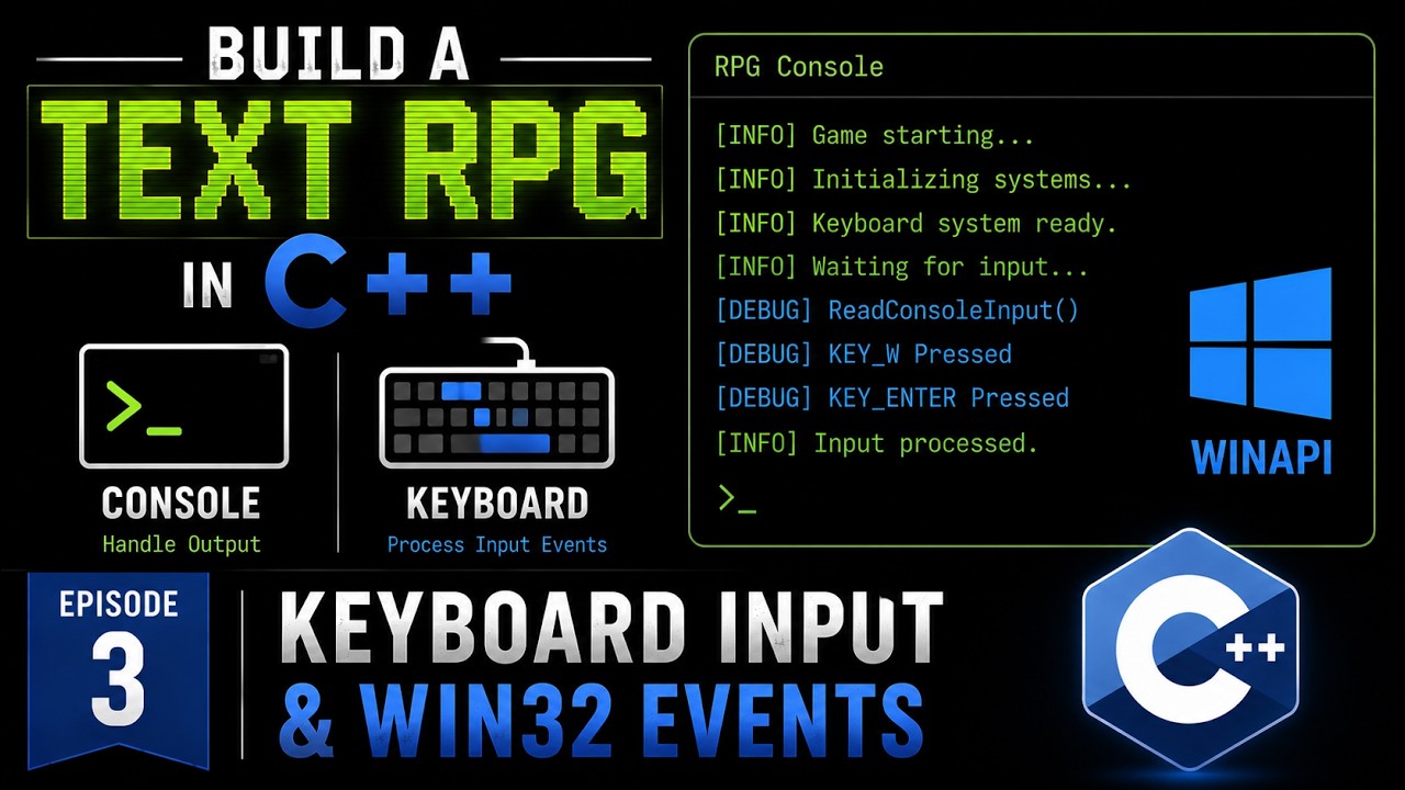 C++ Text RPG (Part 3): Process Keyboard Events