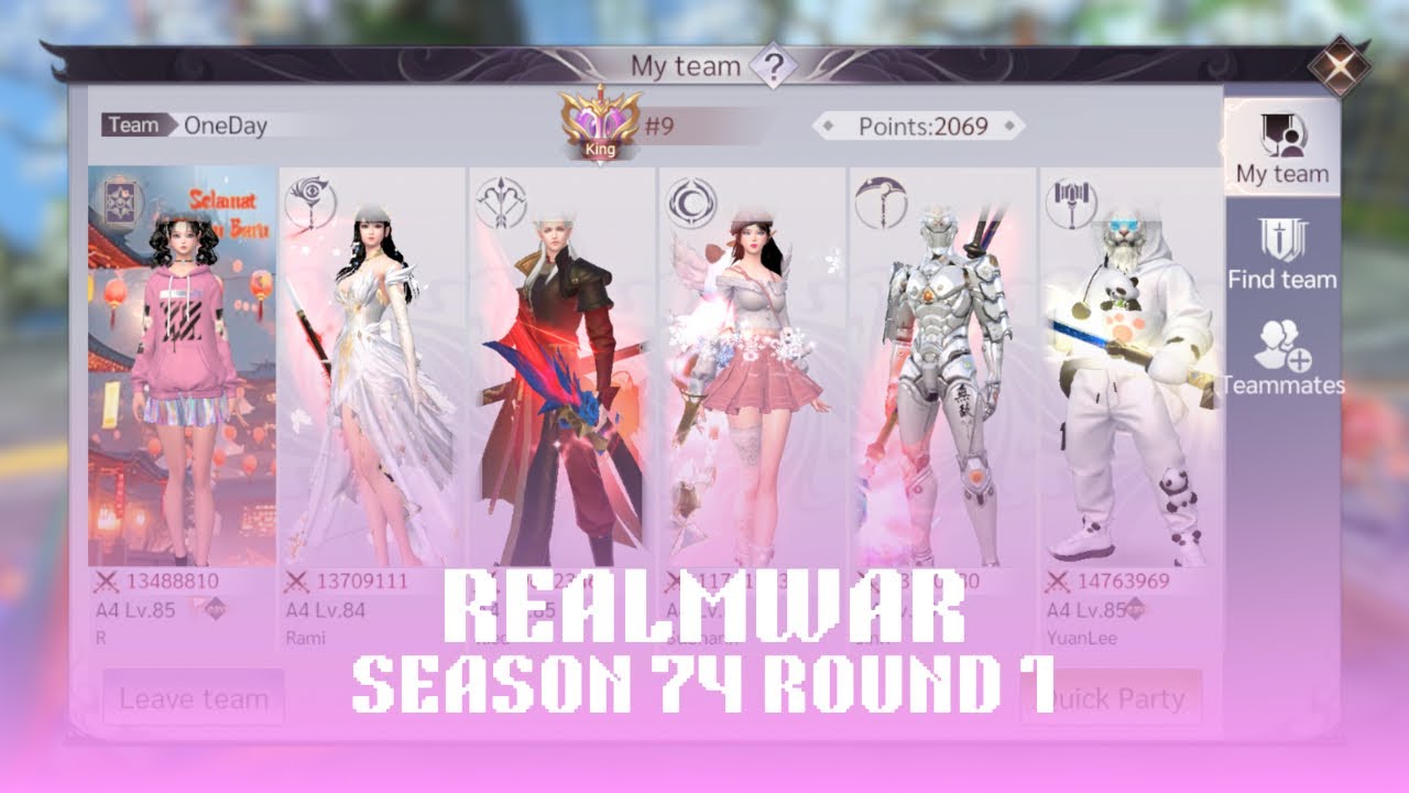 REALM WAR Season 74 Round 1 Perfect World Mobile VNG