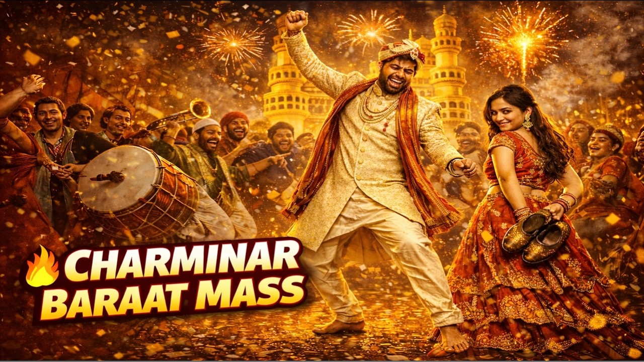 Charminar Baraat Mass  Hyderabadi Wedding Folk Song#CharminarBaraat,#HyderabadiWedding,