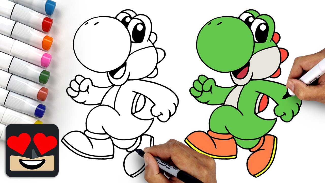 How To Draw Yoshi | Super Mario World