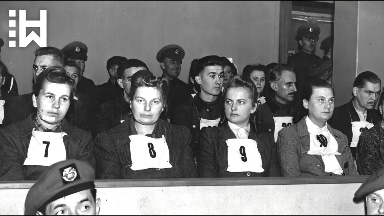 Execution of Belsen Nazi Guards including Irma Grese & Josef Kramer - Belsen Trial - World War 2