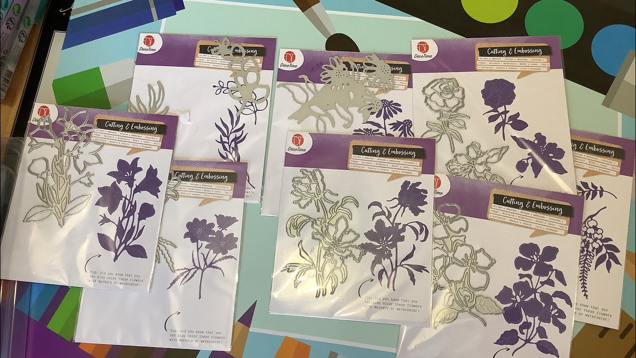 #Tutos Cartes 🌸🌺🤔😋Voilà ce que j ai fait avec les nouveaux dies de chez Action 🤩🌸🌺