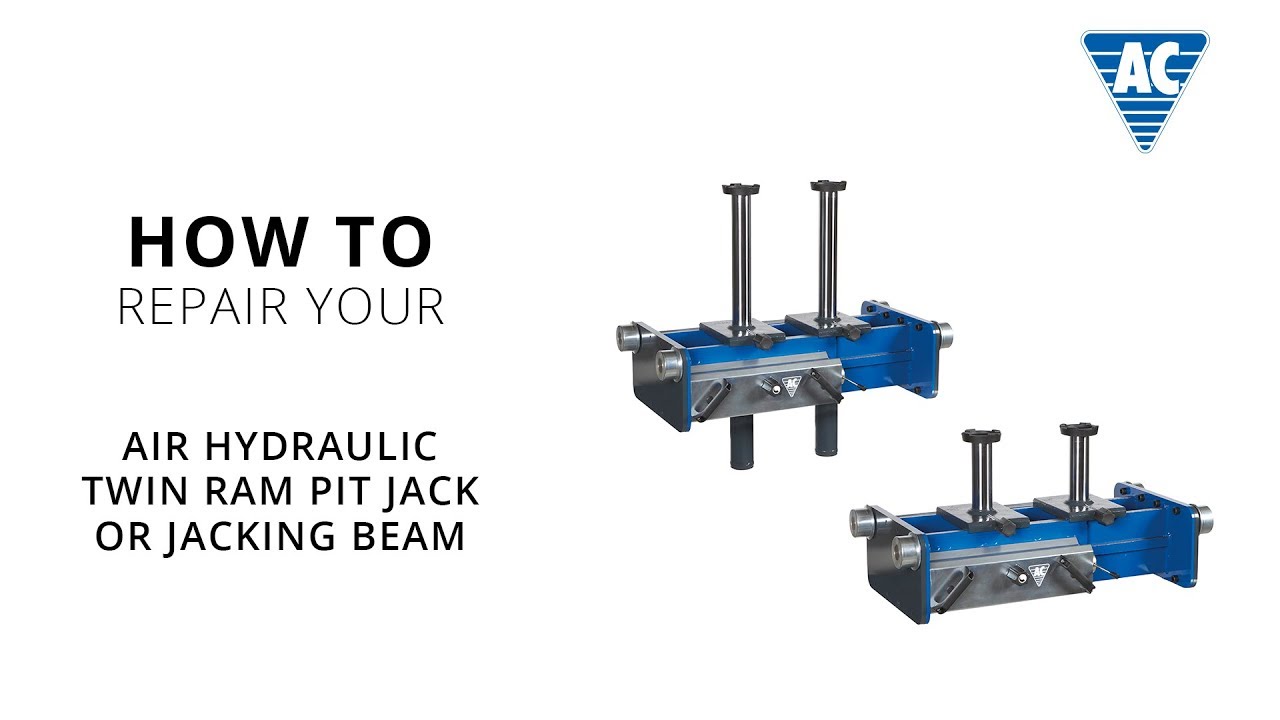 How to repair your air hydraulic twin ram jacking beam or pit jack