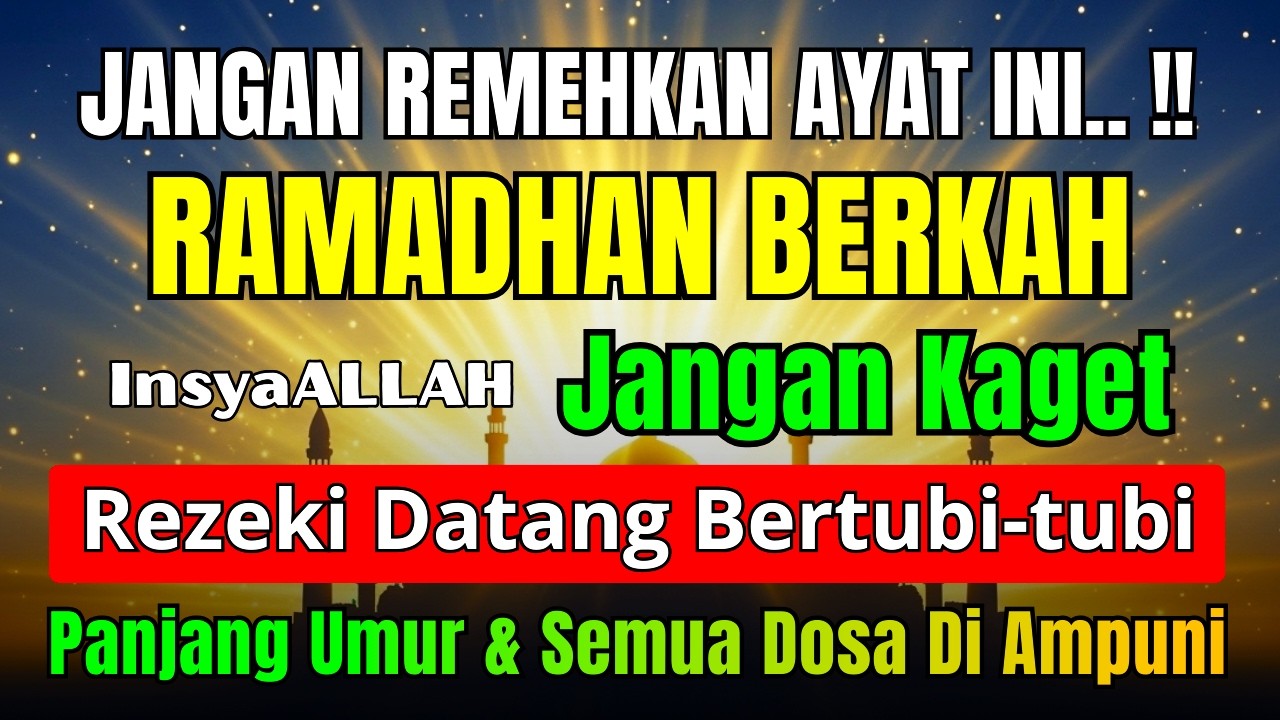 SANGAT MUSTAJAB.. !! Doa RASULULLAH untuk Pelindung Keluarga, Pembuka Pintu Rezeki & Ketenangan Hati