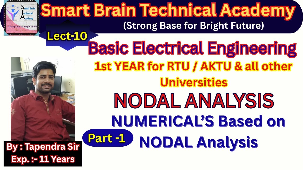 Nodal Analysis | Numerical on Nodal Analysis  #BEE #dccircuits  #basicelectricalengineering