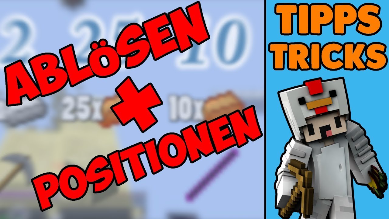 Abl&ouml;sen + Positionen im CW! | Minecraft Bedwars CW Tipps und Tricks [Bedwars cw Taktiken]