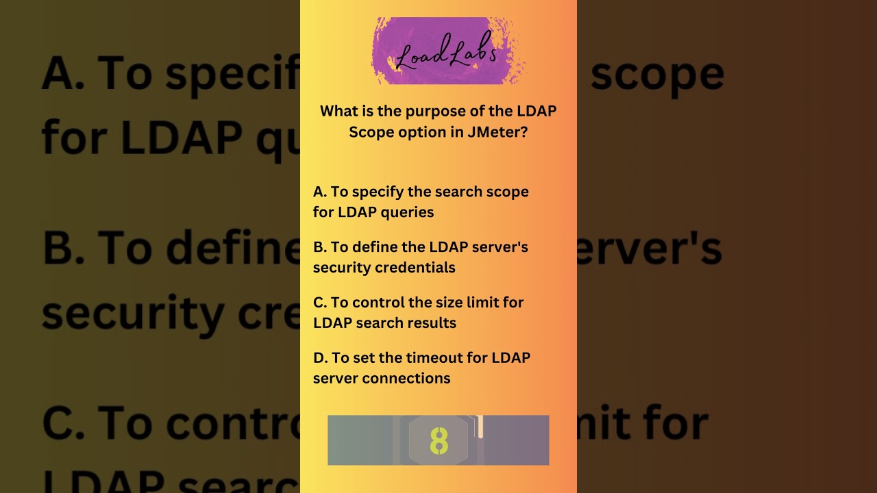 What is the purpose of the LDAP Scope option in JMeter?
