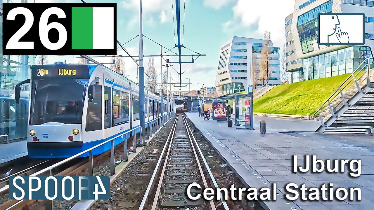 Cabinerit Tram 26 (Amsterdam) | IJburg - Centraal Station (Tram Driver's POV)