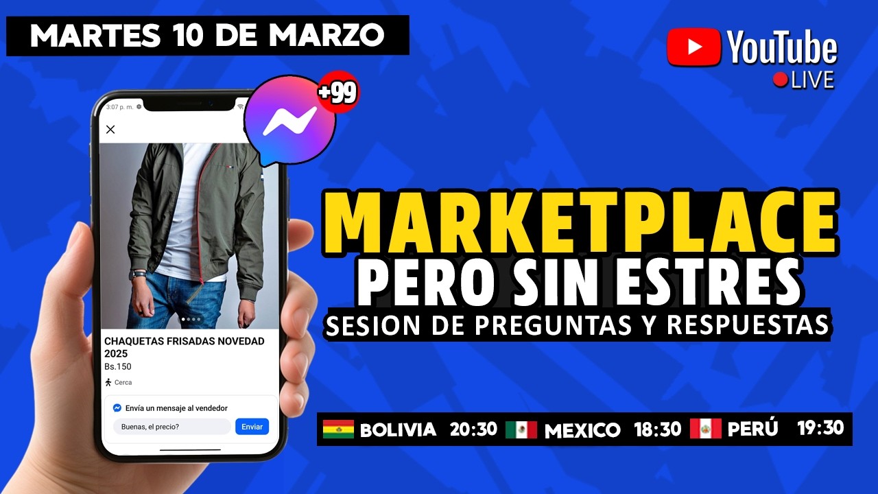 💰 Cómo VENDER MÁS en Facebook Marketplace (Corrijo publicaciones y respondo preguntas en vivo)