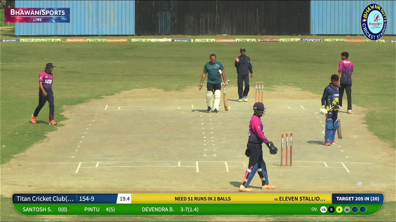 ELEVEN STALLIONS VS TITANS CRICKET CLUB || BHAWANI DUTT MEMORIAL CRICEKT TOURNAMENT SEASON - 44