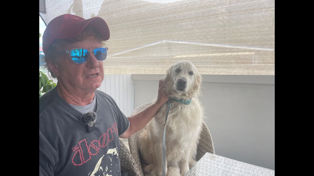 Retired teacher couldn't leave his dog behind.