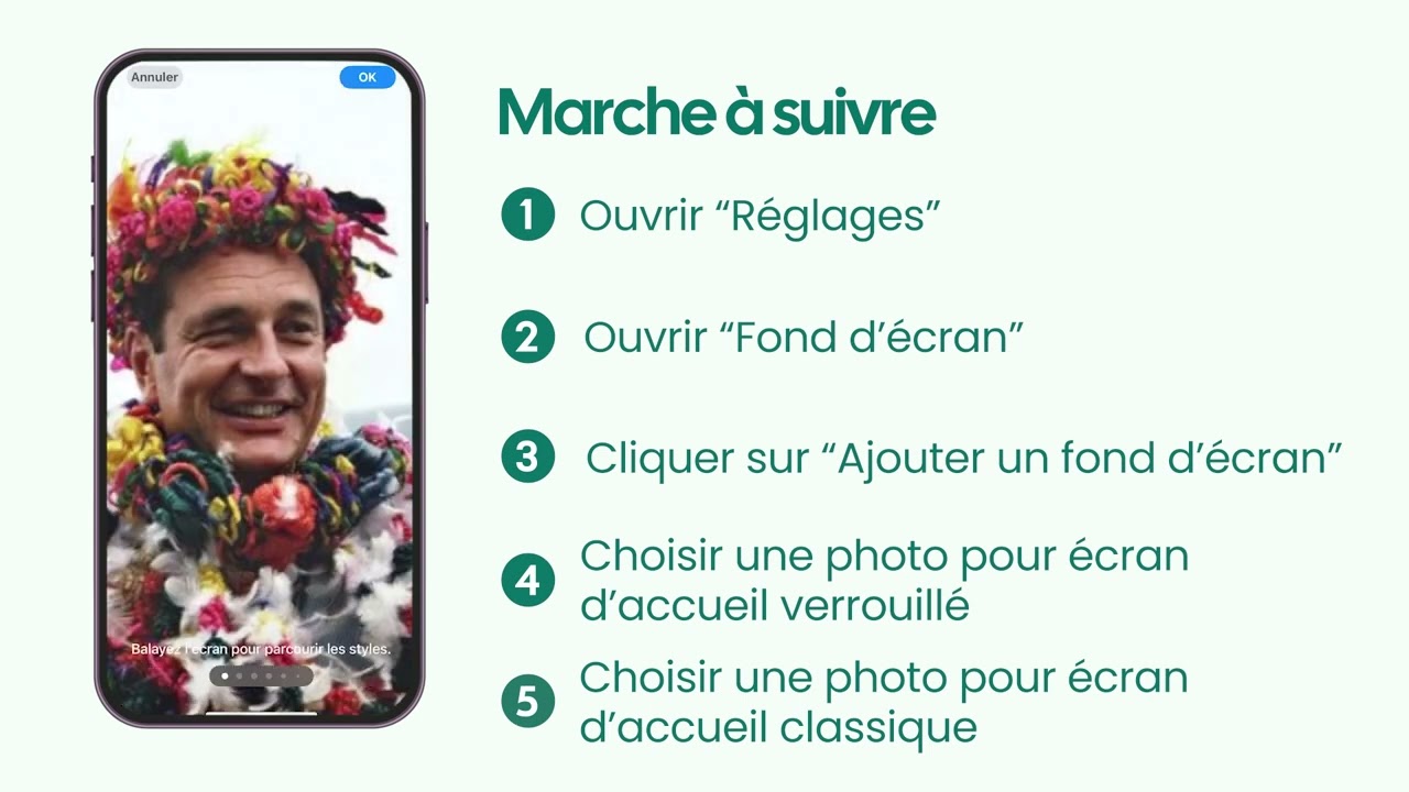 Tutoriel fond d'écran iPhone
