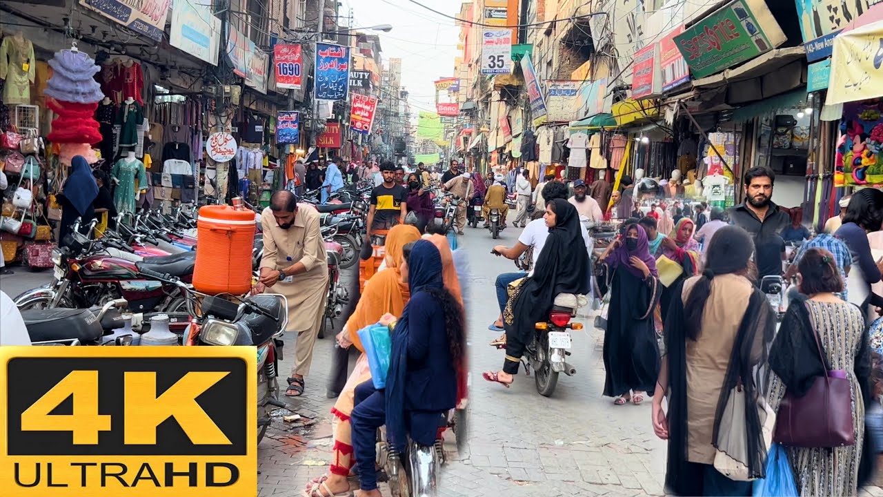 PAKISTAN ! Amazing City Walk In LAHORE [4K] VIDEO (FullHd)