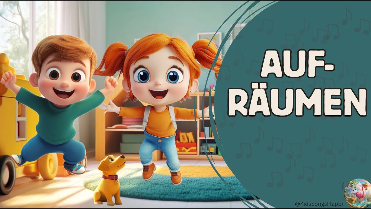 Aufräumen Kinderlied | Wir räumen auf, Aufwachen | Mach mit | German | Flappi Kinderlieder