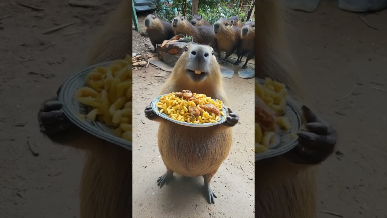 🔥 Capibara Sings the Chicken Wing Song & Dances! 🐹🎶