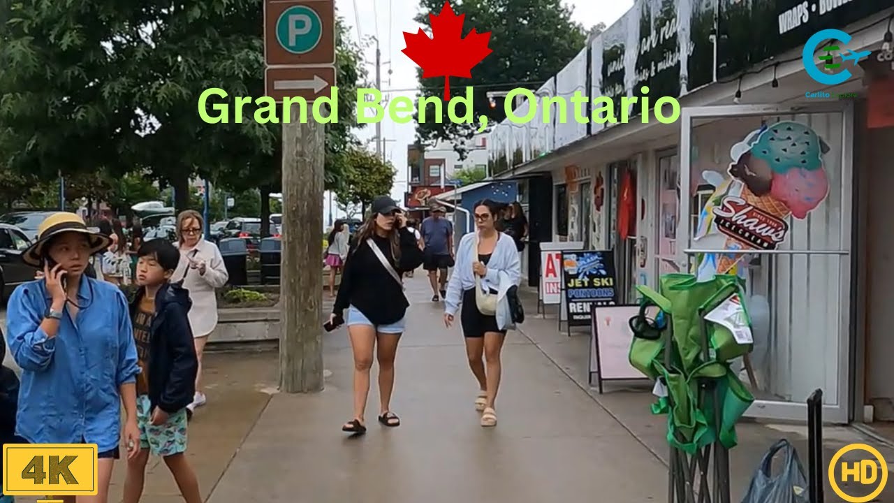 Walking Tour Grand Bend, Ontario. Canada || Virtual Tour Grand Bend, Ontario