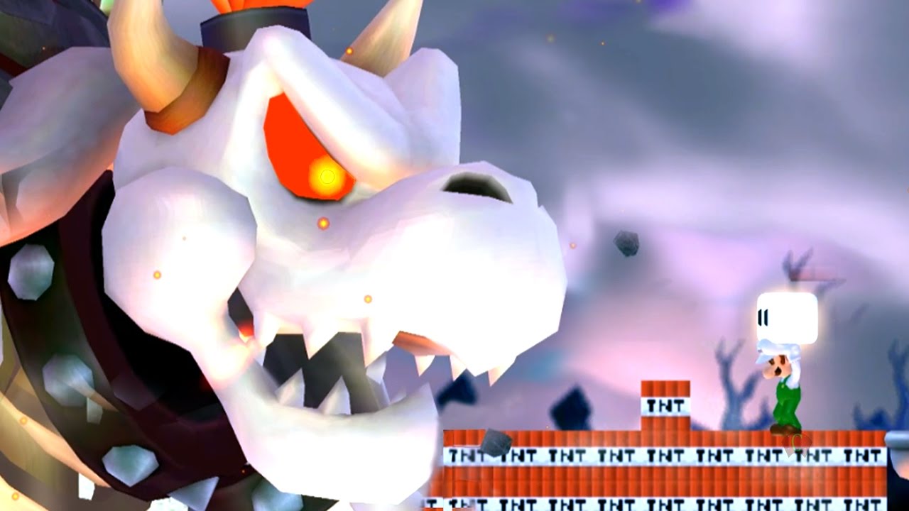 New Super Luigi Bros Wii All Castles (MLG Luigi VS Koopalings and Evil Dry Bowser)