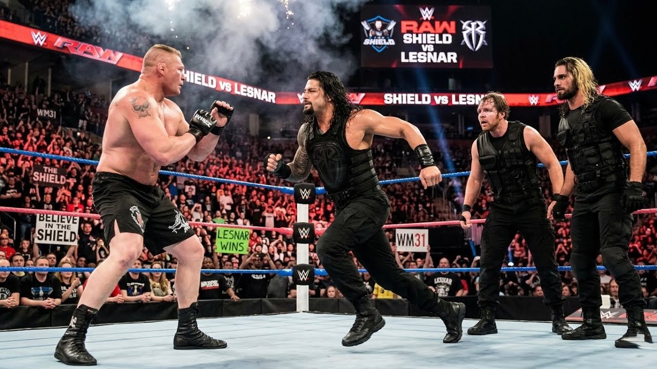 ЩИТ ВОССОЕДИНИЛСЯ! Роман, Сет и Дин против Брока Леснара (ЭКСТРЕМАЛЬНАЯ БИТВА)