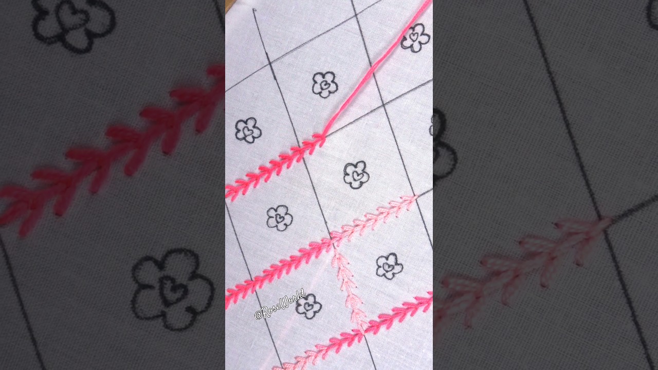 💥So pretty trendy stitch 🥰 sashiko embroidery tutorial🔥🔥