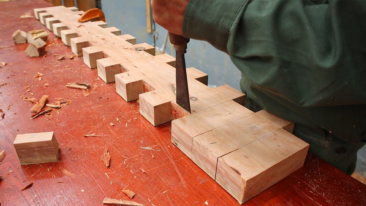 Skillful Woodworking Techniques & Skill From A Veteran Carpenter // Build A Table With Unique Design