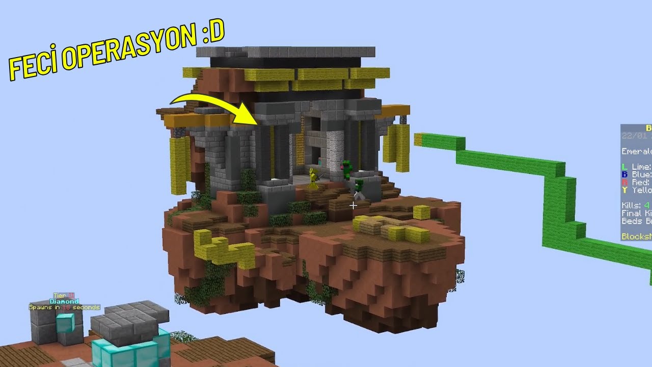 1 Win'e Şükrettik :D - Minecraft Bedwars