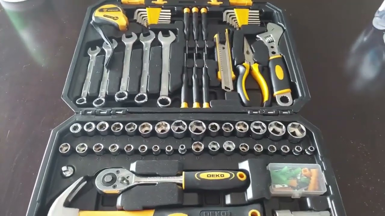 DEKOPRO 158 Piece Tool Set-General Household Hand Tool Kit